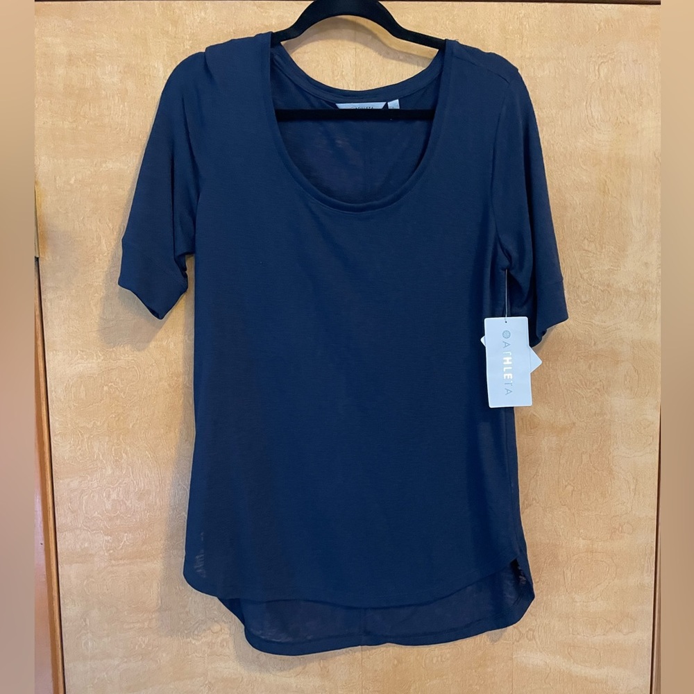 Athleta Breezy Tee Navy